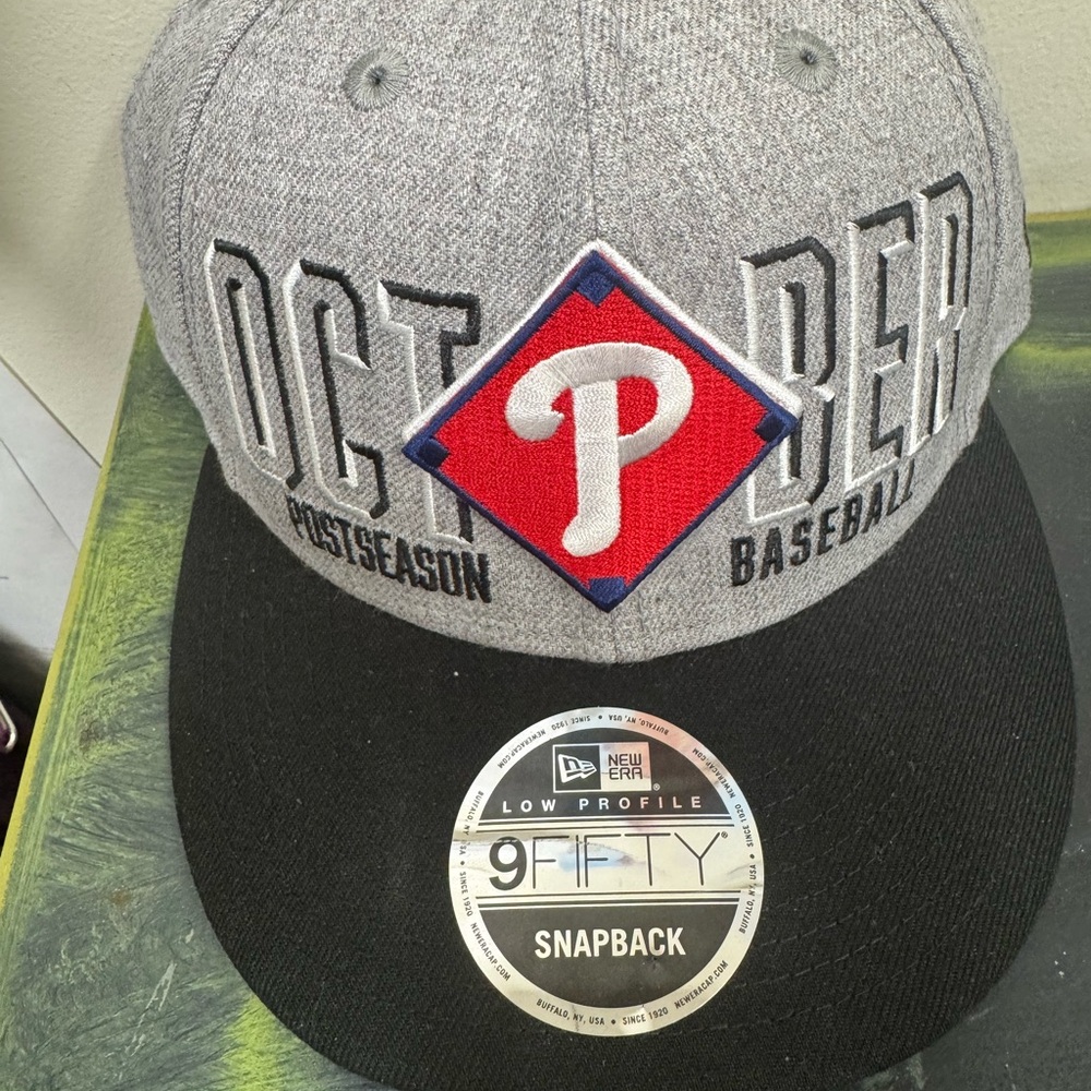 Gray and Black Snapback Cap